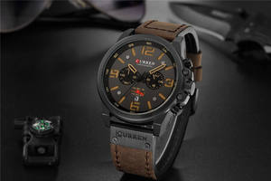 Reloj Masculino, Relojes de Hombre de Marca Superior, Reloj de Pulsera Deportivo para Hombre, Reloj de Cuarzo con Correa de Cuero, Erkek Saat, Curren 8314 - Product Image 3