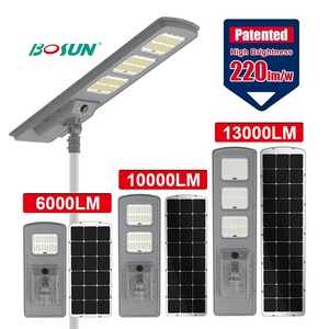 Bosun High Lumens 220lm/w 100W 120W Longue durée de vie Lampadaire solaire tout-en-un pour voie solaire Route Autoroute Carré Litghts - Product Image 3