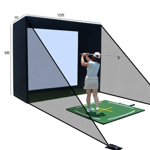 <span class=keywords><strong>Simulateur</strong></span> <span class=keywords><strong>de</strong></span> <span class=keywords><strong>golf</strong></span> virtuel intérieur/extérieur 10x9 pieds avec structure en aluminium et écran HD double couche résistant aux impacts pour la maison - Product Image 6