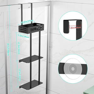 Towel Rack 3 <b>Bars</b> 6 Layer Multi Functional No Drill Organizer <b>Shelf</b> For Bathroom Storage - Product Image 4