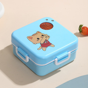 Maimai BPA-free vuông phim hoạt hình Bento Hộp Ăn Trưa trẻ em ăn trưa hộp cho các trường học trẻ em thực phẩm lưu trữ <span class=keywords><strong>container</strong></span> Bento hộp - Product Image 6