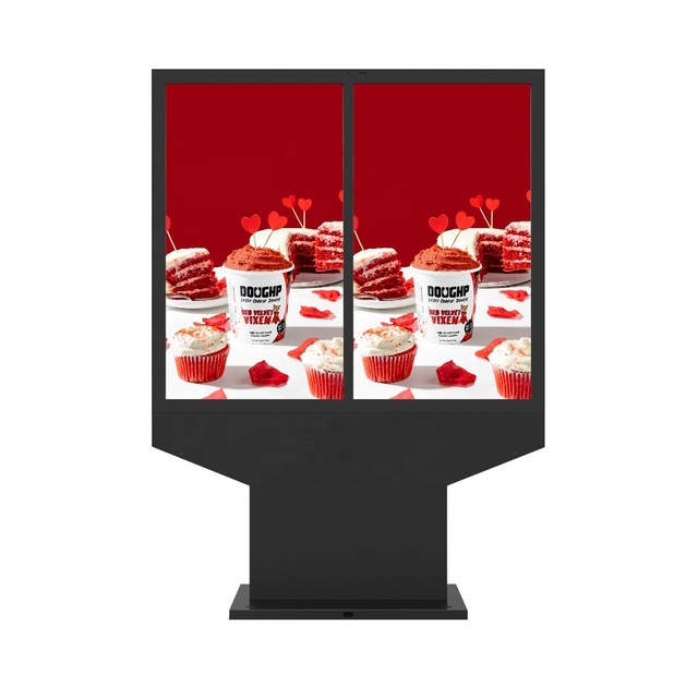 55-inch Outdoor Waterproof Side-by-side 4000nits Dual-screen Vertical Monitor with Light Sensor