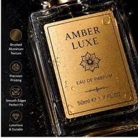 Étiquette autocollante personnalisée Maison De Luxe en métal brossé 50 ml pour flacon de parfum, résistante à l'eau et aux rayures, pour Eau De