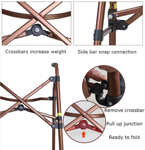 李源軽量防水アルミフレーム折りたたみ式車輪付き歩行器（高齢者向け） - Product Image 4