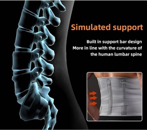 Ceinture de soutien lombaire respirante et réglable à double bande de traction pour le soulagement de la douleur, idéale pour le sport, la protection, le travail au bureau et la protection de la colonne vertébrale. - Product Image 3