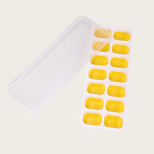 Bacs à glaçons en silicone souples à démoulage facile, 14 compartiments, avec couvercle amovible anti-débordement, pour glaçons doux pour enfants - Product Image 6