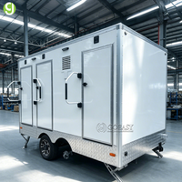 Toilettes Extérieures Temporaires Goeasy - WC Mobile 3 Postes - Remorque Sanitaire Portable