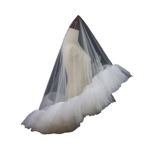 IVANHOE vente chaude romantique en plein air Simple <span class=keywords><strong>mariage</strong></span> voile de mariée court haute qualité <span class=keywords><strong>accessoires</strong></span> de <span class=keywords><strong>mariage</strong></span> de mariée - Product Image 5