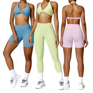 Conjunto de Yoga para Mujer, Bra Deportivo y Shorts, Ropa Deportiva Transpirable y Elástica para Gimnasio - Product Image 2