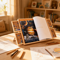 Table de puzzle en bois pliable personnalisable avec 6 tiroirs et couvercle pour le rangement et le tri des puzzles pour adultes