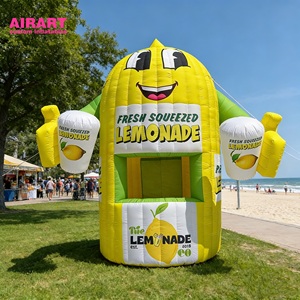 Stand géant gonflable en forme de citron pour la promotion d'un stand de limonade - Product Image 5