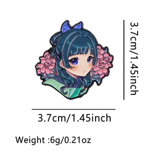 12 Estilos de Broches de Anime The Diaries <span class=keywords><strong>Maomao</strong></span>, Broches de Metal Esmaltado de Lujo para Mujer, Venta al por Mayor, para Mochilas - Product Image 3