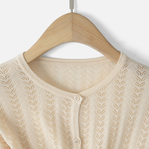 <span class=keywords><strong>Cardigan</strong></span> en <span class=keywords><strong>tricot</strong></span> nylon/coton pour <span class=keywords><strong>femme</strong></span>, anti-rides, protection solaire, climatisé, style petite fragrance, design français, idéal pour l'automne - Product Image 3