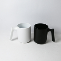 Tasse à thé en céramique mate personnalisée avec poignée carrée, couvercle et filtre, pour la maison et le bureau, option cadeau