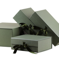 Boîte Cadeau Vide en Carton de Qualité pour Vente en Gros, Pliable avec Nœud Fait Main, pour Gâteaux de Lune, Bonbons de Fête, Rangement de Mariage et Bougies, Style Milan