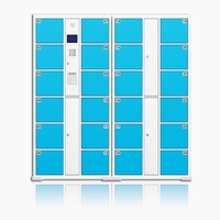 Système automatique de casier à clés RFID pour bureau, armoire intelligente en acier de supermarché, casier à colis assemblé pour le stockage d'ordinateur portable pour les bureaux