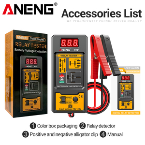 Aneng Rt01 Kỹ Thuật Số Tiếp Sức Detector 11-25V Phổ Phát Hiện Xe <span class=keywords><strong>Tester</strong></span> Với 4/5 Pins Pin Hiển Thị Pin <span class=keywords><strong>Tester</strong></span> - Product Image 6