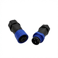 Connecteur étanche modulaire M15 2/3 broches, prise d'alimentation à couplage rapide mâle-femelle, terminal de câblage aérien, boîtier PA66 pour LED