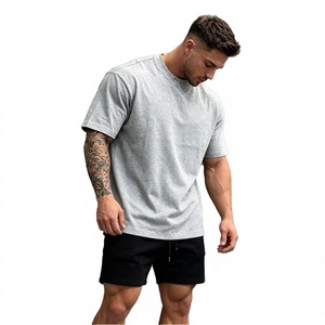 Chemises décontractées surdimensionnées pour hommes DEKISUN personnalisées, 100 % coton, 300 g/m², respirantes, à manches courtes, tricotées, vierges - Product Image 4