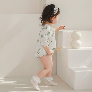 <span class=keywords><strong>Calzini</strong></span> alla caviglia in cotone pettinato per neonati, bambini e bambine, primavera estate, con stelle e pizzo. - Product Image 4