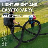 Cordon de parachute en nylon réfléchissant 4 mm 5/32 pouces, type III, 7 brins, 100 pieds, corde utilitaire de survie pour le camping, la randonnée, le bricolage