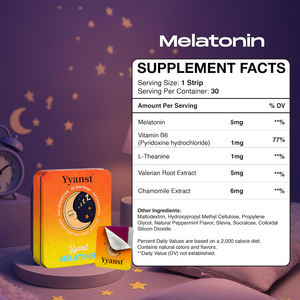 แผ่นอมช่วยการนอนหลับคุณภาพสูง แบรนด์ส่วนตัว ผสมเมลาโทนินและวิตามินบี6 ช่วยส่งเสริมการนอนหลับ ลดอาการนอนไม่หลับ และช่วยให้นอนหลับลึก - Product Image 2