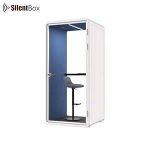 Canada Standard Soundproof Cabin White Exterior Color Acoustic Pods Interior Fabric Office <strong>Booth</strong> Silent Room Prefabricated <strong>Booth</strong> - Product Image 6