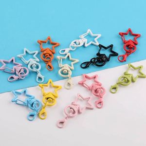 DIY Macaron Pentagram Star Keychain Accessory with Swivel Lobster Clasp - Handmade Perler Bead <b>Craft</b> Supplies - Product Image 1