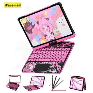 Clavier <span class=keywords><strong>iPad</strong></span> Transparent Lumineux avec Couleurs Uniques et <span class=keywords><strong>Étui</strong></span> Rotatif à 360° pour <span class=keywords><strong>iPad</strong></span> Pro 11 Pouces <span class=keywords><strong>iPad</strong></span> <span class=keywords><strong>Air</strong></span> 10.9 Pouces M3 2025 - Product Image 1