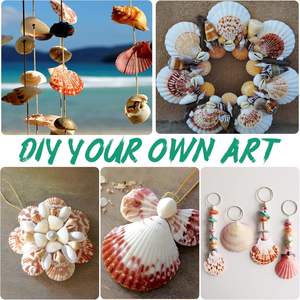 Sehells لتزينات عيد الميلاد 36 من Craural-Crap Inch معلقة من Scallshells الطبيعية - Product Image 2