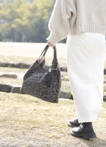 Sac fourre-tout en toile pour femme, orné de strass, motif à pois, avec poignées en cuir PU, grande capacité - Product Image 6