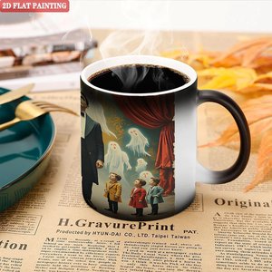 Frosted <b>Ceramic</b> Mug 11oz Heat Sensitive Color Changing DIY <b>Cup</b> - Product Image 5