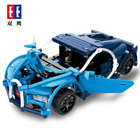 CADA C51053 bleu Bugatti rc car building set télécommande Car Building Blocks Toys For DIY building toys