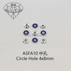 Strass thermocollants ASFA10 à trou circulaire 4x8mm, formes SS6 et SS10, pour machine à thermocoller, cristaux AB - Product Image 3