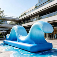 Décoration d'activités de plein air, vagues gonflables, formes de vagues gonflables pour la décoration