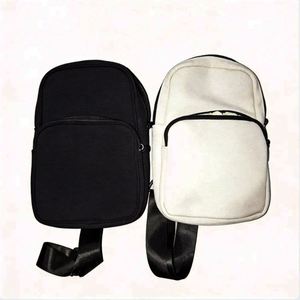 Sac de poitrine en toile personnalisé avec fermeture éclair, logo brodé de haute qualité, sac bandoulière multifonctionnel portable pour homme - Product Image 2