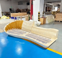 Canapé modulaire Leerle super confortable et élégant, design en forme de L, trois places, revêtement en cuir véritable, éponge écologique, style italien moderne