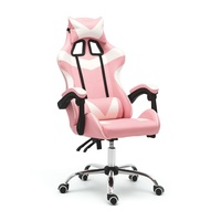 Chaise de jeu ergonomique de luxe à dossier haut, pivotante et réglable, avec construction métallique, appui-tête, support lombaire et fonction massage, pour bureau et domicile
