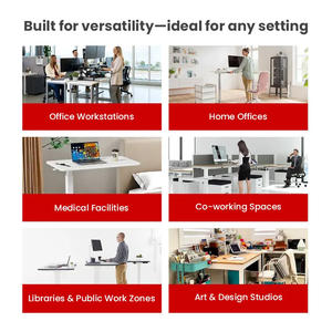 Top Choice Height Adjustable <b>Desk</b> Dual Motor System with <b>2</b>-Stage Lift for Office Comfort - Product Image 6
