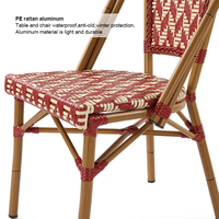 Chaise de jardin en rotin tressé empilable JXT Patio, chaise de bistrot en bambou Paris