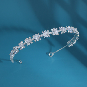 Serre-tête de luxe pour mariage, diadème de mariée, couronne de princesse, diadème de concours, couronne de Quinceañera, accessoires de banquet en zirconium - Product Image 2