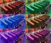 Barre de projecteurs LED matriciels AMG IP65 9x18W RGBWA+UV 6-en-1 à batterie, WIFI, DMX, pour éclairage mural, 15/40, 15400mAh, en alliage d'aluminium