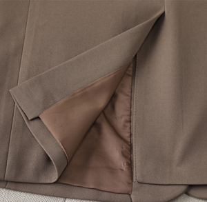 Costume de <span class=keywords><strong>tailleur</strong></span> décontracté pour <span class=keywords><strong>femme</strong></span> bleu/cafet/<span class=keywords><strong>kaki</strong></span>, printemps et automne, haut de gamme, élégant pour le bureau, à double boutonnage, avec <span class=keywords><strong>pantalon</strong></span> - Product Image 6