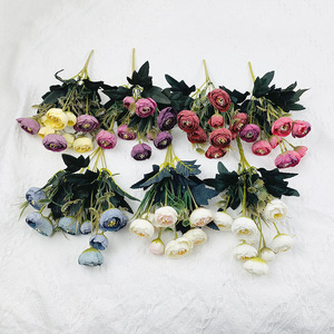 <b>Artificial</b> Camellia Bouquet 30cm Silk <b>Flowers</b> Rustic Floral <b>Arrangement</b> Home Decoration Wedding Props - Product Image 4