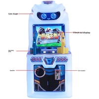Máquina de Juegos Arcade para Niños, Máquina de Carreras de Motos con Diseño de Robot, Funciona con Monedas, Pantalla LCD Interactiva, Área de Juegos para Niños