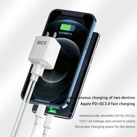 Chargeur mural de voyage GaN QC3.0 A+C PPS haute puissance, charge super rapide PD 33w, chargeur mural GaN pour ordinateur portable Type-C, MacBook, iPad, iPhone
