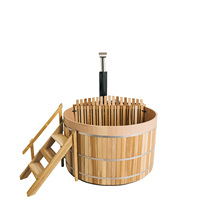 Piscine moderne en cèdre rouge à bas prix bain à remous portable au feu de bois bain à remous extérieur spa de nage avec poêle à bois