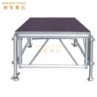 Scène mobile en aluminium pour événements en plein air, plateforme de scène musicale portable, podium, pieds réglables, noir/argent
