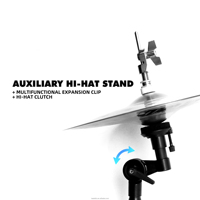 Beatello High Quality Universal Drum Kits Parts Hi-hat Cymbal Stand Expansion Clip for Drum Set Multifunctional Accessories