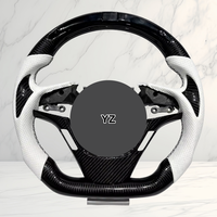 Volant en cuir blanc personnalisé YZ avec LED intelligentes et fibre de carbone pour Hyundai Sonata LF DN8 2011-2024 Genesis Coupe Elantra